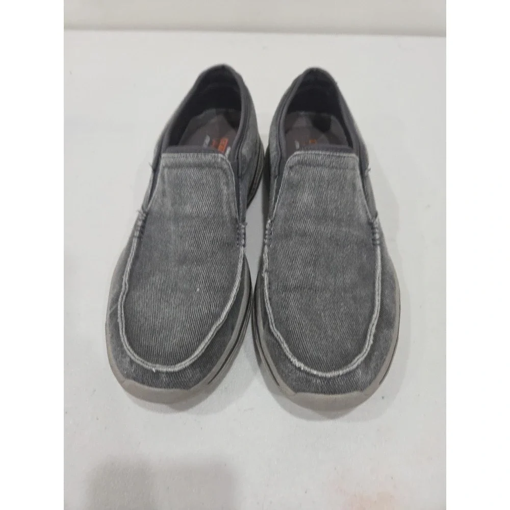 Skechers Creston Moseco Shoes Men's12 Gray Comfort Slip On Relaxed Fit Moc Boat